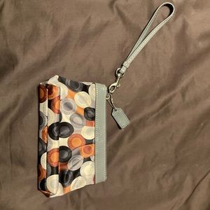 Coach satin wristlet